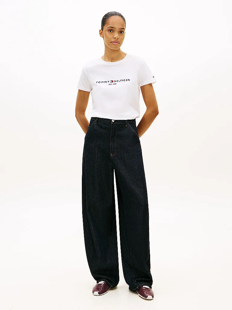 Tommy Hilfiger pour femme. WW0WW31999 T-shirt Heritage blanc (XL), Casuel, Manche courte, Le coton biologique, Durable 6
